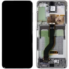 Дисплей Samsung G985 Grey S20+ (GH82-22134E) сервисный оригинал в сборе с рамкой