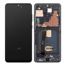 Дисплей Samsung G988 Black S20 Ultra (GH82-22271A) сервисный оригинал в сборе с рамкой