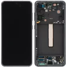 Дисплей Samsung G990 Gray S21 FE (GH82-26414A) сервисный оригинал в сборе с рамкой