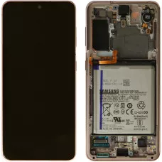 Дисплей Samsung G991 Pink S21 (GH82-24545B) сервисный оригинал в сборе с рамкой