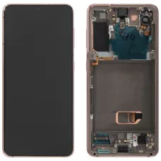 Дисплей Samsung G991 Violet S21 (GH82-24716B) сервисный оригинал в сборе с рамкой