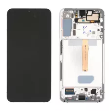 Дисплей Samsung S906 White S22 Plus (GH82-27500B) сервисный оригинал в сборе с рамкой
