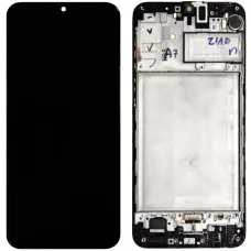 Дисплей Samsung M215 Black M21 2020 (GH82-22509A) сервисный оригинал в сборе с рамкой