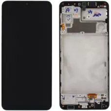 Дисплей Samsung M325 Black M32 2021 (GH82-25981A) сервисный оригинал в сборе с рамкой