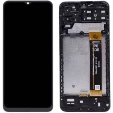 Дисплей Samsung A135 A13 2022 / M135 M13 2022 с сенсором и рамкой, черный (оригинал Китай)
