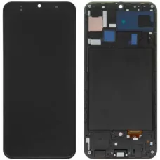 Дисплей Samsung A305 OLED A30 2019 Black в сборе с рамкой