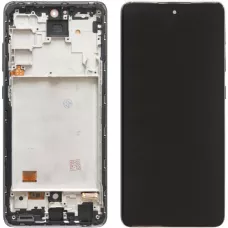 Дисплей модуль Samsung SM A725 OLED A72 Black 2021 (оригинальный размер матрицы) в сборе с рамкой