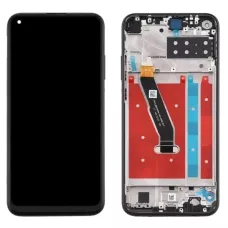 Дисплей Huawei P40 Lite E / Y7p 2020 / Honor 9c с сенсором и рамкой, черный (оригинальные комплектующие)