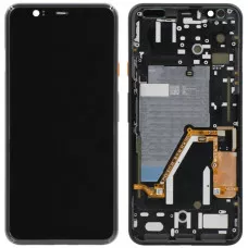 Дисплей Google Pixel 4 XL, P-OLED, оригинал PRC с рамкой, Clearly White (оранжевая кнопка)