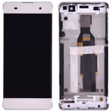 Дисплей Sony F3111 Xperia XA/F3112/F3113/F3115/F3116 белый, оригинал PRC с рамкой