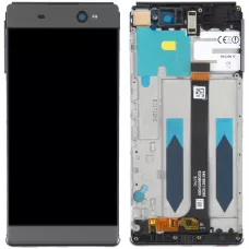 Дисплей Sony F3211 Xperia XA Ultra /F3212/F3213/F3215/F3216 серый, Graphite Black, с рамкой