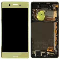 Дисплей Sony F5121 Xperia X /F5122 золотистый, Lime Gold, оригинал PRC с рамкой