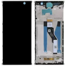 Дисплей Sony H4413 Xperia XA2 Plus Dual/H4493 черный, оригинал PRC с рамкой золотистого цвета