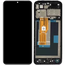 Дисплей Vivo Y02/Y02A/Y11 2023 черный, оригинал PRC с рамкой