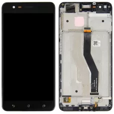 Дисплей Asus ZenFone 3 Zoom ZE553KL черный, Amoled, оригинал PRC с рамкой, Navy Black