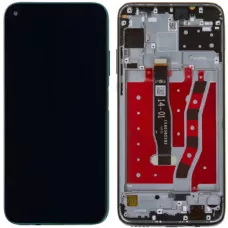Дисплей Huawei P40 Lite 4G черный, с рамкой зеленого цвета, Emerald Green