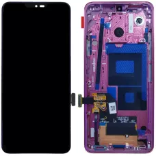 Дисплей LG G710 G7 ThinQ черный, оригинал PRC с рамкой розового цвета, Raspberry Rose