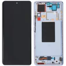 Дисплей Xiaomi 12 Pro черный, Amoled, оригинал PRC с рамкой голубого цвета, Blue, комплект