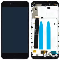 Дисплей Xiaomi Mi A1/Mi 5X черный, с рамкой, с подсветкой кнопок