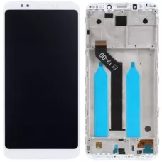 Дисплей Xiaomi Redmi 5 Plus белый, In-Cell, OEM, с рамкой