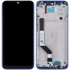 Дисплей Xiaomi Redmi Note 7 / Redmi Note 7 Pro черный, оригинал PRC с рамкой синего цвета