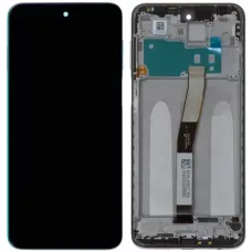 Дисплей Xiaomi Redmi Note 9 Pro черный, с рамкой зеленого цвета, Tropical Green