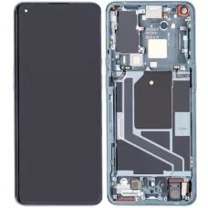 Дисплей OnePlus 9 Pro/Oppo Find X3/Find X3 Pro черный, Amoled, REF, с рамкой зеленого цвета, Forest Green
