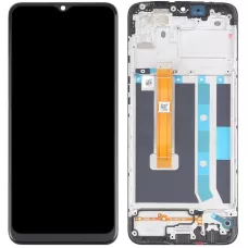 Дисплей Oppo A15/A15s/A35 черный, с рамкой