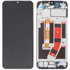 Дисплей Oppo A57 4G/A57s/A57e черный, с рамкой