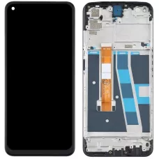 Дисплей Oppo A72/A92 черный, с рамкой, OEM