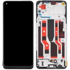 Дисплей Oppo A96 5G черный, OLED, оригинал PRC с рамкой
