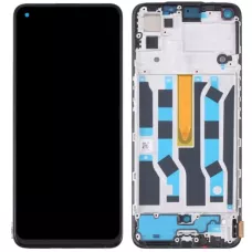Дисплей Oppo Reno 6 4G черный, Amoled, оригинал PRC с рамкой