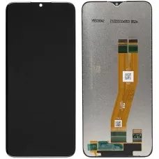 Дисплей Samsung A025 Galaxy A02s/M025 черный, 160.5 x 72 mm, желтый шлейф, оригинал PRC