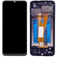 Дисплей Samsung A032 Galaxy A03 Core черный, оригинал PRC с рамкой