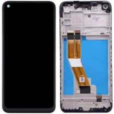 Дисплей Samsung A115 Galaxy A11/M115, версия 157.5 мм черный, оригинал PRC с рамкой
