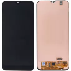 Дисплей Samsung A205 Galaxy A20 черный, Amoled, оригинал PRC, переклеенное стекло