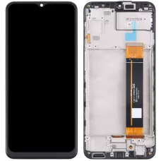 Дисплей Samsung A235 Galaxy A23 черный, оригинал PRC с рамкой, SM-A235F BS066FBM-L01-DB00_R1.2