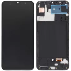 Дисплей Samsung A307 Galaxy A30s черный, OLED, с рамкой