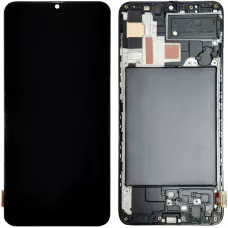 Дисплей Samsung A707 Galaxy A70s черный, OLED, с рамкой