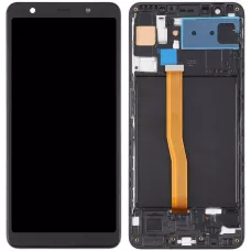 Дисплей Samsung A750 Galaxy A7 2018 черный, OLED, с рамкой