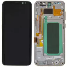 Дисплей Samsung G950 Galaxy S8 черный, OLED, (Small LCD), с рамкой золотистого цвета, Maple Gold