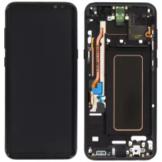 Дисплей Samsung G955 Galaxy S8+ черный, OLED, с рамкой, Midnight Black