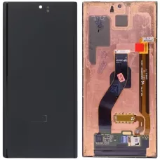 Дисплей Samsung N970 Galaxy Note 10 черный, Amoled, оригинал PRC переклеено стекло