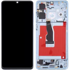 Дисплей Huawei P30 Lite черный, 24MP, с рамкой синего цвета, Peacock Blue