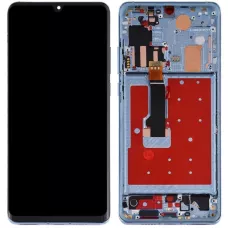 Дисплей Huawei P30 Pro черный, OLED, с рамкой голубого цвета, Breathing Crystal