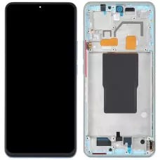 Дисплей Xiaomi 12T/Xiaomi 12T Pro черный, TFT, с рамкой голубого цвета