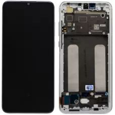 Дисплей Xiaomi Mi 9 Lite/Mi CC9 черный, OLED, с рамкой серебристого цвета, Pearl