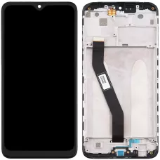 Дисплей Xiaomi Redmi 8/Redmi 8A черный, оригинал PRC с рамкой, со шлейфом датчика освещенности