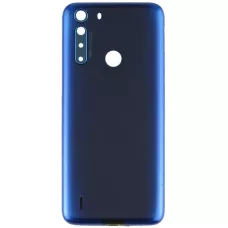 Задняя крышка Motorola XT2073-2 One Fusion синяя, Deep Sapphire Blue, оригинал PRC + стекло камеры
