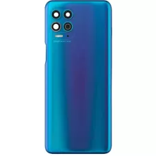 Задняя крышка Motorola XT2125 Moto G100 синяя, Iridescent Ocean, оригинал PRC + стекло камеры